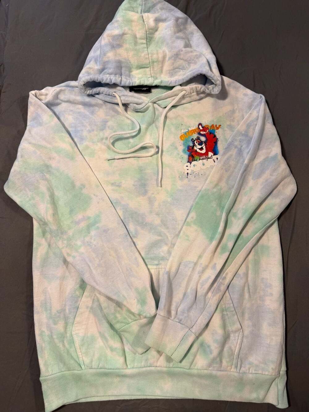 Kelloggs 2021 Pullover Hoodie Tony The Tiger Frosted Flakes Tie Dye